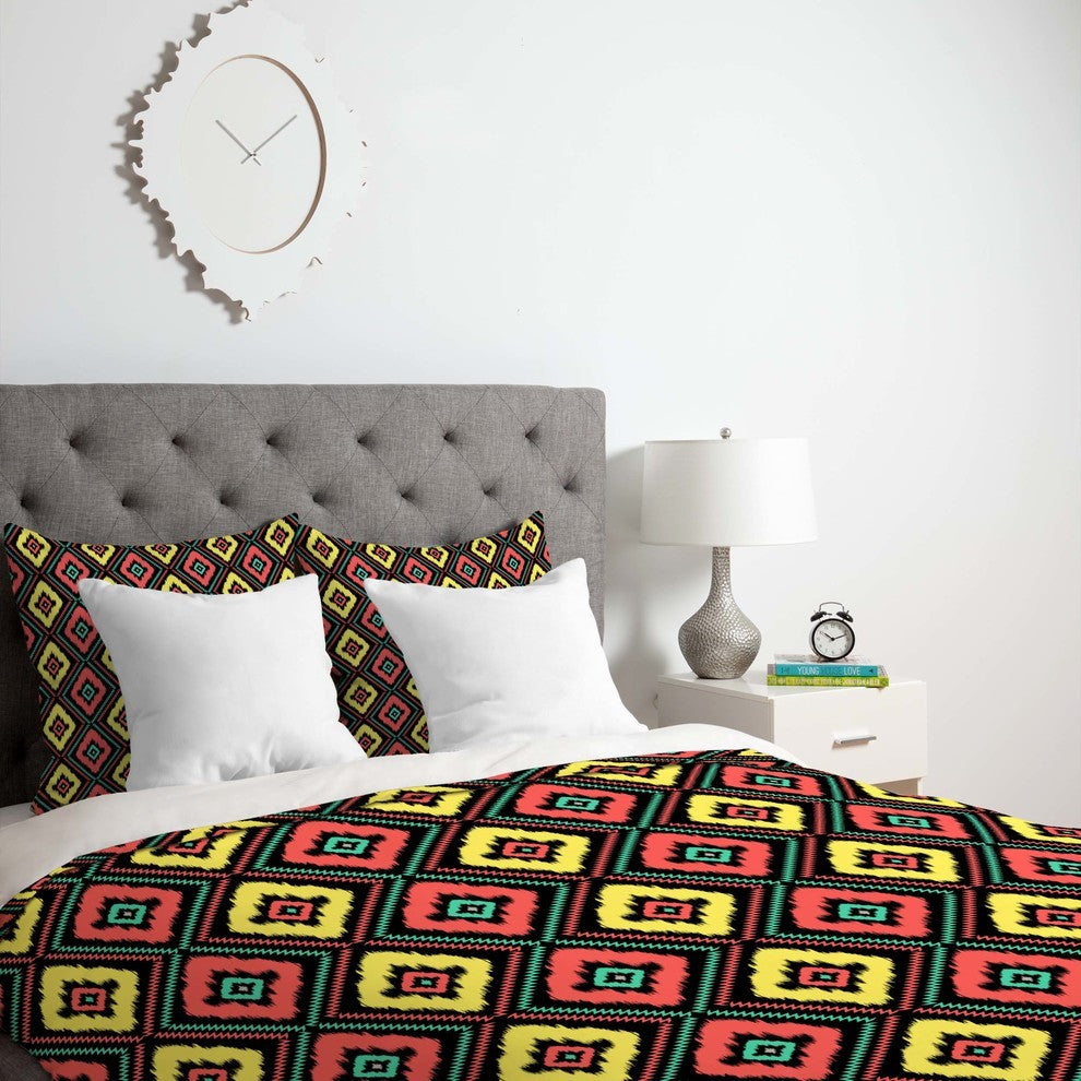 Deny Designs Jacqueline Maldonado Zig Zag Ikat 1 Duvet Cover - Lightweight