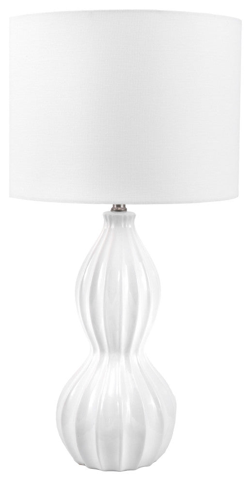 Nuloom 30" Venus Ceramic Linen Shade Table Lamp