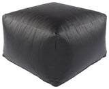 Surya Mack Black Pouf 14"H X 22"W X 22"D