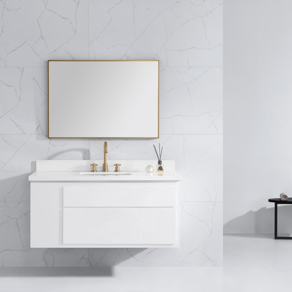 Avanity Sonoma Mirror, Metal Frame, 39.4", Brushed Gold