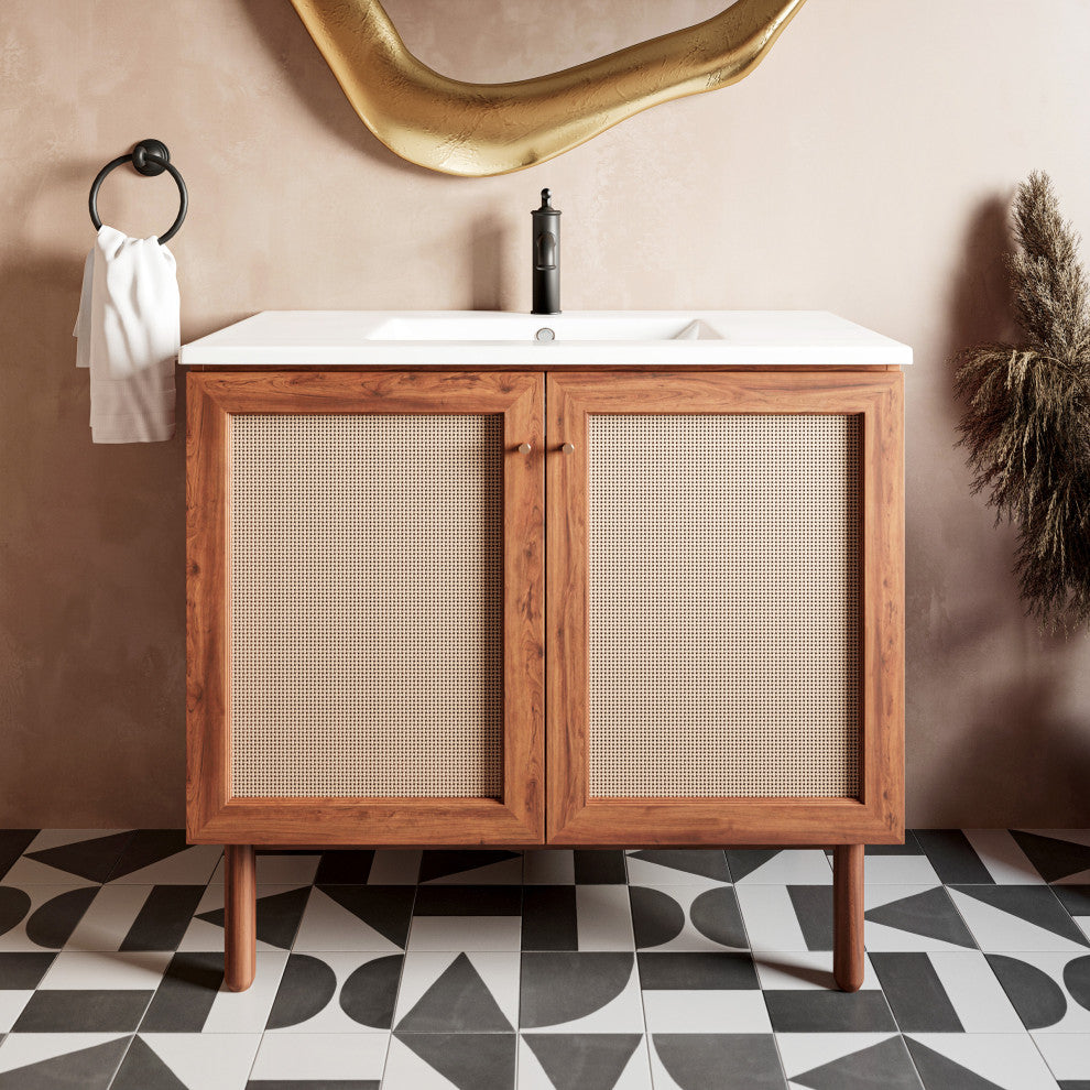 Classe Bathroom Vanity, Oak, 36"