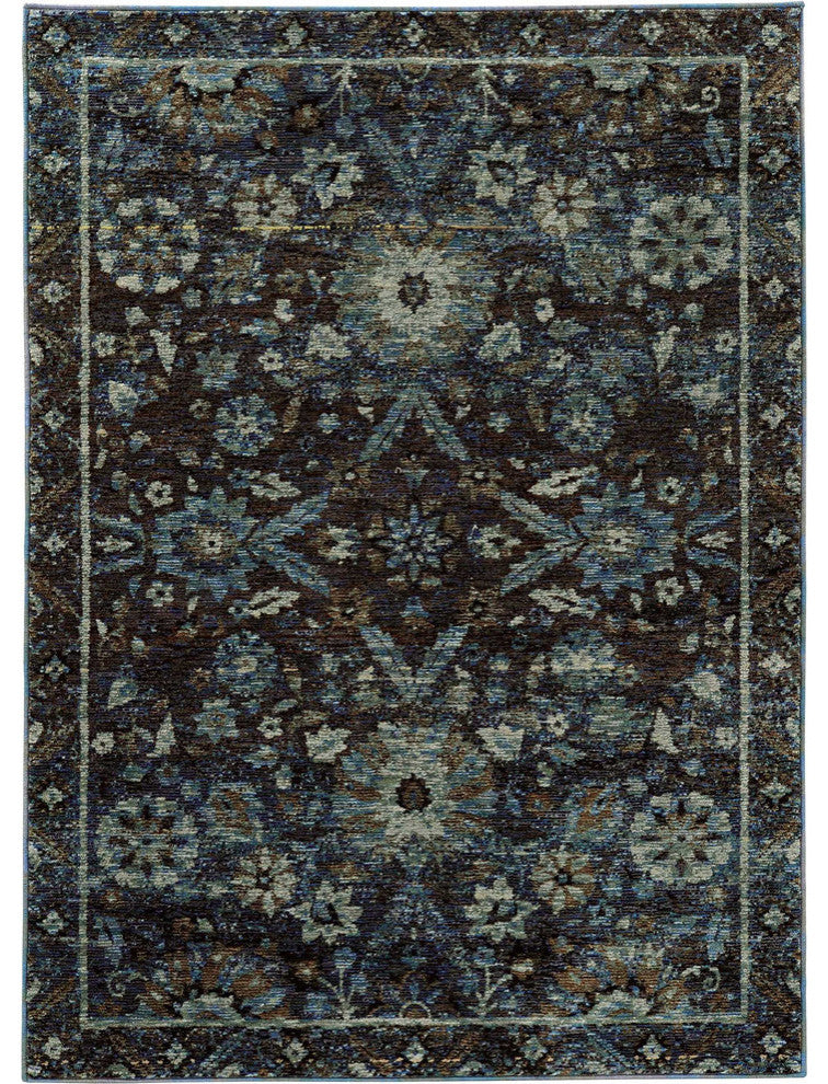 Oriental Weavers Sphinx Andorra 7124A Rug, Navy/Blue, 3'3"x5'2"