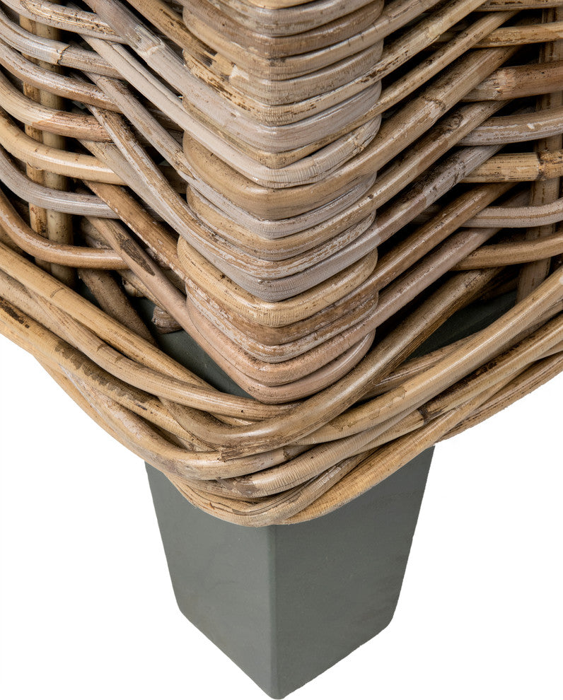 East at Main Hayward Kuba Brown Rectangular Rattan Coffee Table