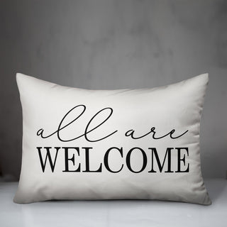 All Are Welcome Outdoor Lumbar Pillow