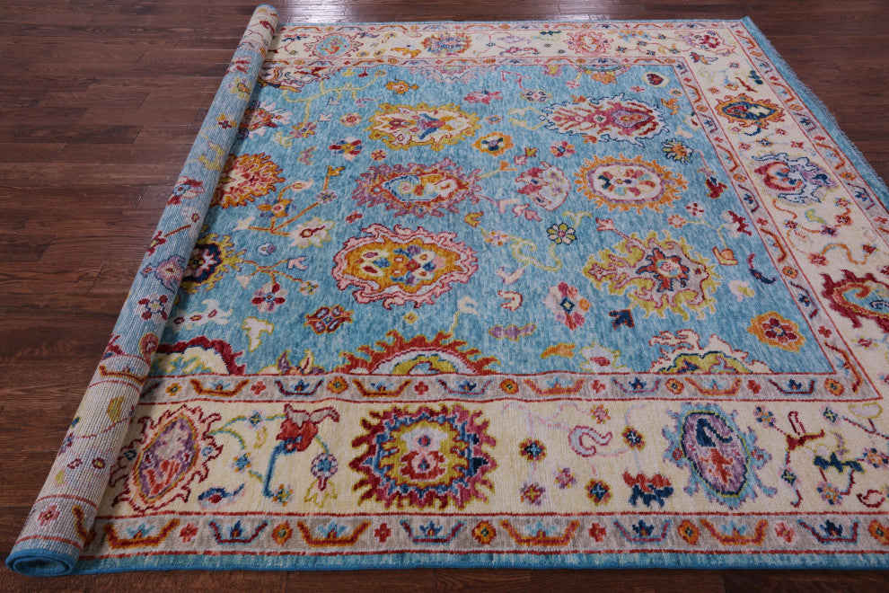 Turkish Oushak Hand Knotted Wool Rug 8' 3" X 9' 8" - Q16125