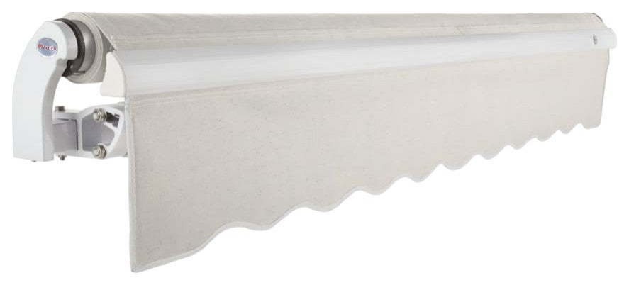 Awntech 18x10' Maui Right Motor Acrylic Fabric Retractable Awning, Oatmeal Tweed