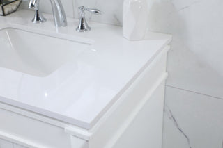 Home Living 21" Transitional White-Light Bathroom Vanity