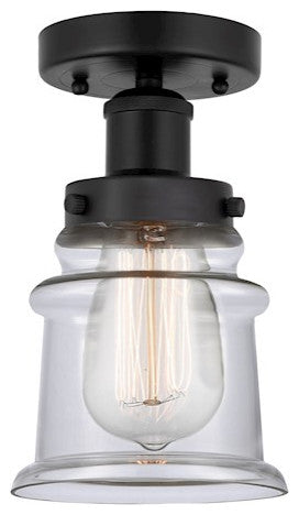 Innovations 616-1F-BK-G182S Canton 1 Light Semi-Flush Mount, Matte Black