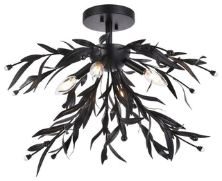Piper 23" Flush Mount, Black