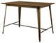 Furniture of America Mayfield Metal Counter Height Dining Table in Natural Elm