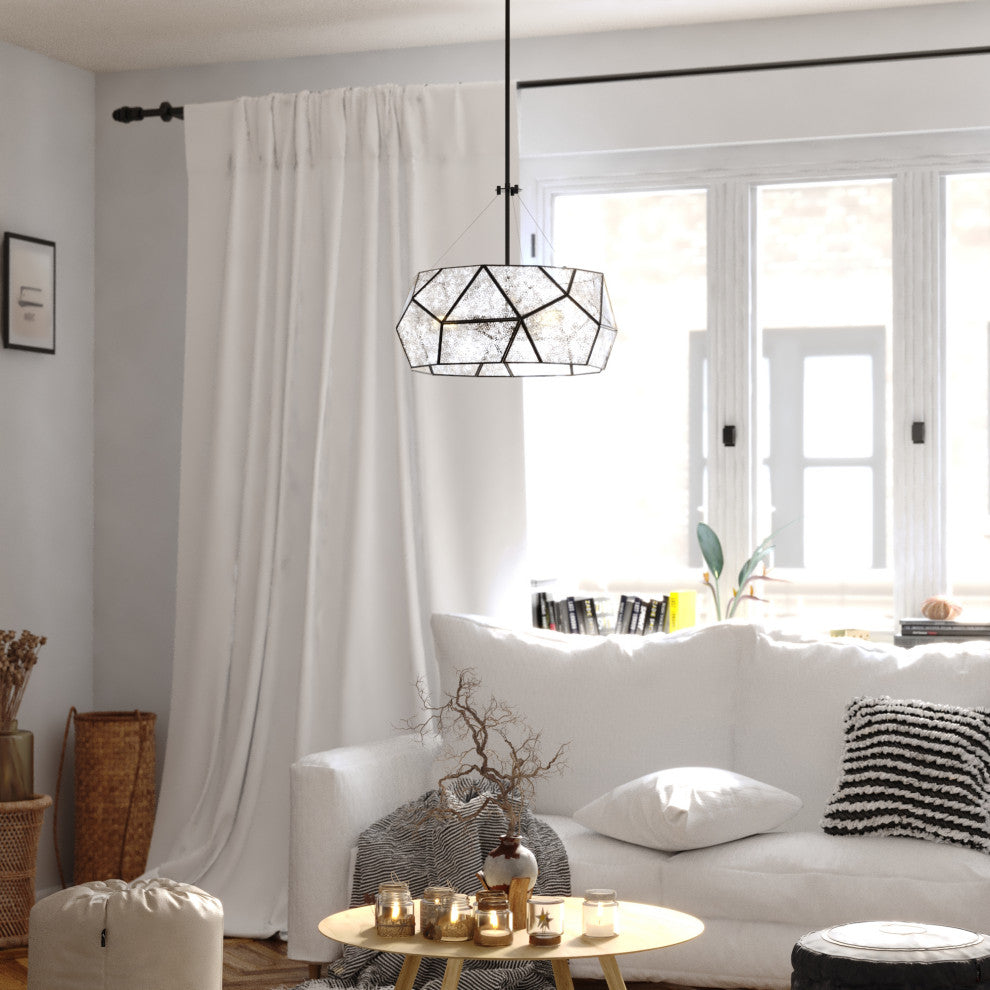 Euclid 20" 3 Light Pendant Black