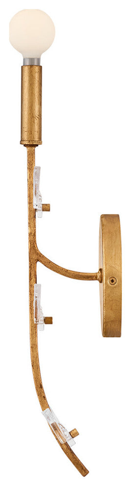 Hinkley Aliso Medium Single Light Sconce, Distressed Brass