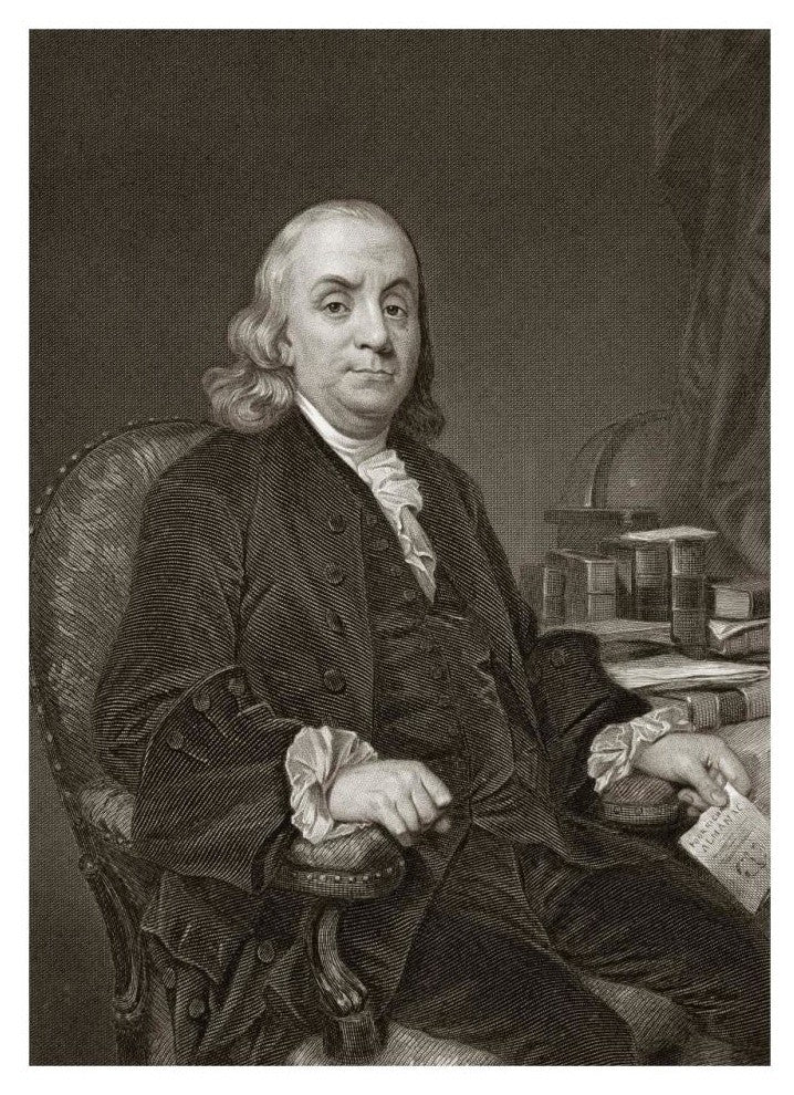 "Benjamin Franklin" Digital Paper Print by Unknown, 23"x32"