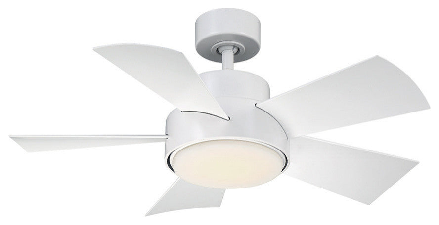 Modern Forms Elf Ceiling Fan, Matte White