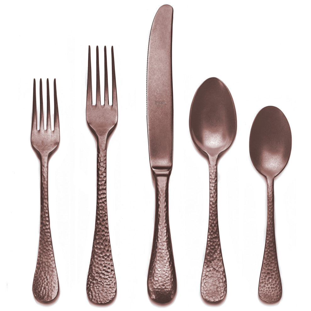 Epoque Flatware Set, Pewter Bronze, 5 Pcs.