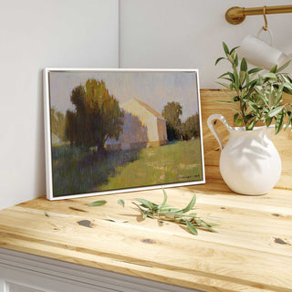 "Dawn's Rustic Charm" - A Canvas Print Celebrating Countryside Serenity