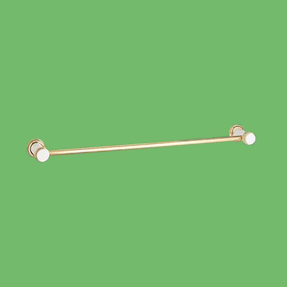 Victorian Towel Bar for Bathroom Spectrum Brass White 32 Inch