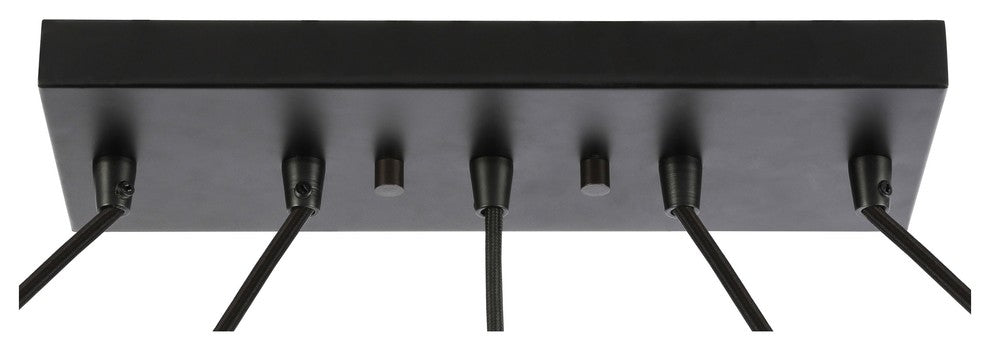 Bristol 5-Light Linear Pendant, Brass/Bronze, Clear Crystal Ball, LED G9
