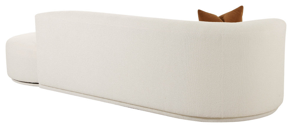 Fickle 2-Piece Chaise Modular Left Arm Facing Sofa, Cream