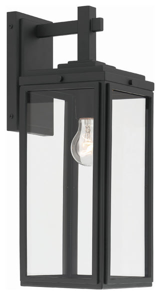 Byron 1-Light Matte Black Outdoor Wall Mount