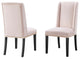 Dining Chair, Nailhead, Set of 2, Pink, Velvet, Modern, Cafe Bistro Hospitality
