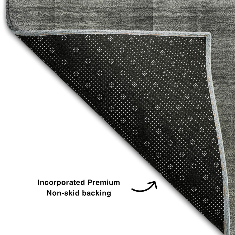 Premium Machine Washable Mayfield AMF548 Gray 5' x 7'6" Rug
