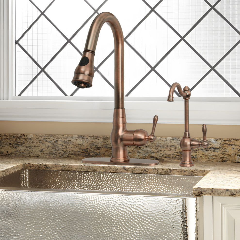 One-Handle Copper Drinking Water Filter Faucet Water Purifier Faucet, Antique Co