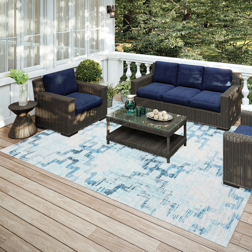 Indoor/Outdoor Sedona SN15 Skydust Machine Washable 10' x 14' Rug