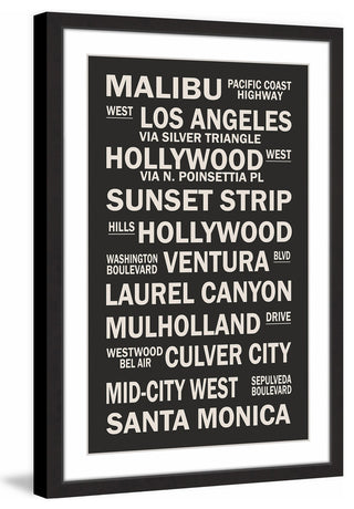 "Cali Sites" Framed Paper Print, 60x90 cm