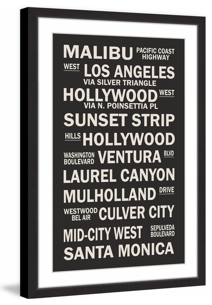 "Cali Sites" Framed Paper Print, 60x90 cm