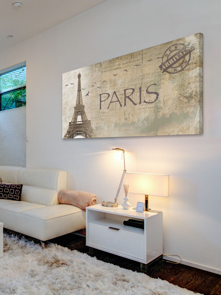 "Paris Abstract View" Painting Print on Canvas by Irena Orlov