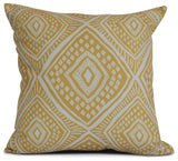 Gold Lil' Diamond Jil, Geometric Print Pillow, 18"x18"