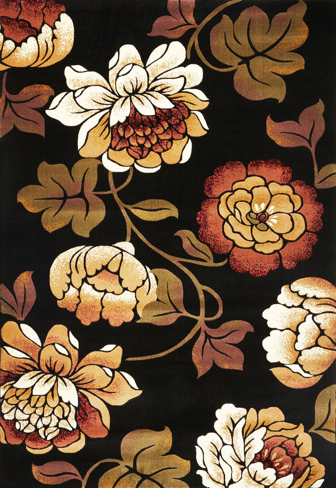 Corinthian 5351 Black Bella Rug, 3'3"x4'11"