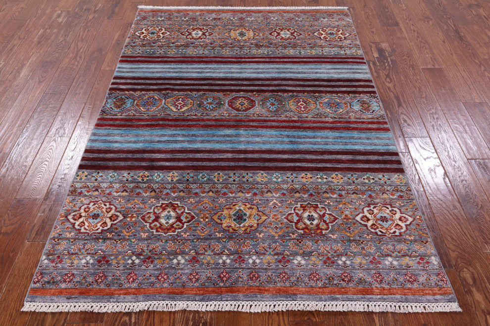 Khorjin Super Kazak Handmade Wool Rug 5' 0" X 7' 1" Q10220