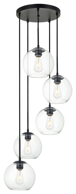 Living District LD2226BK 5-Light Pendant