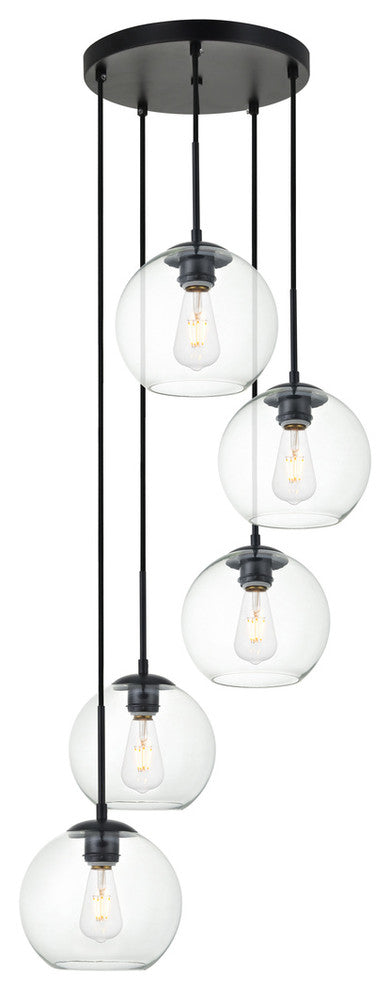 Living District LD2226BK 5-Light Pendant