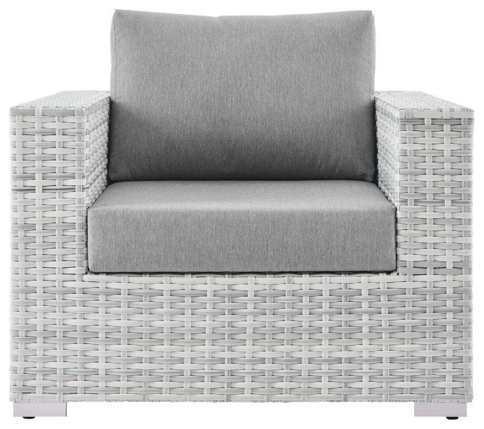 Convene Outdoor Patio Armchair Light Gray Gray