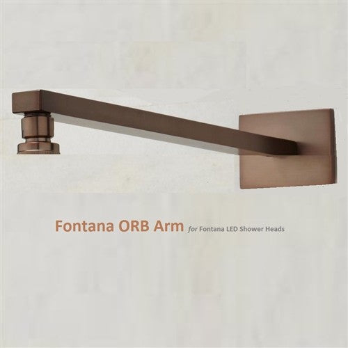 Fontana Oil Rubbed Bronze Shower Arm For Color Changing LED Rain Shower Head