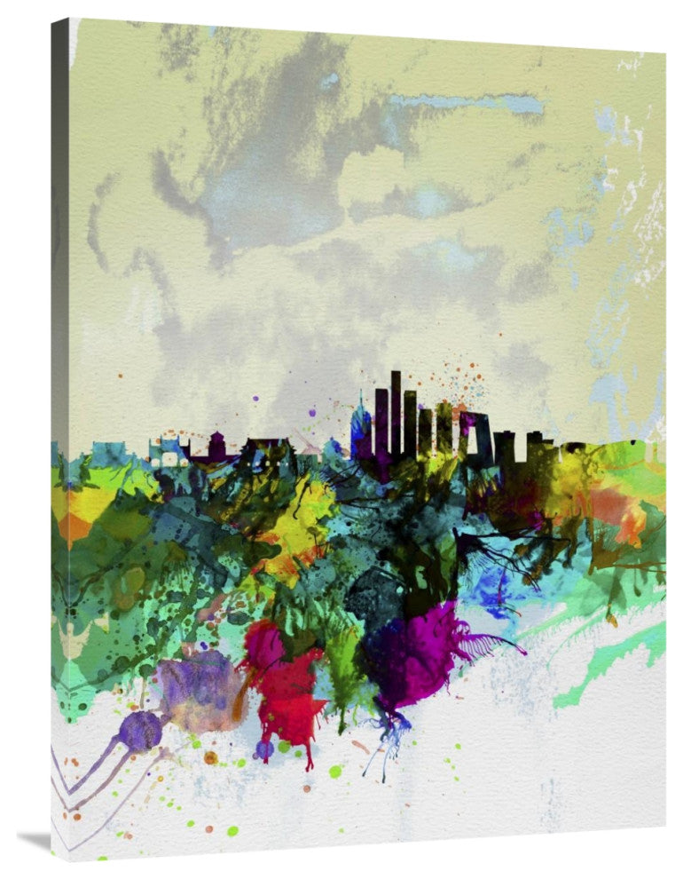 "Beijing Watercolor Skyline" Fine Art Print