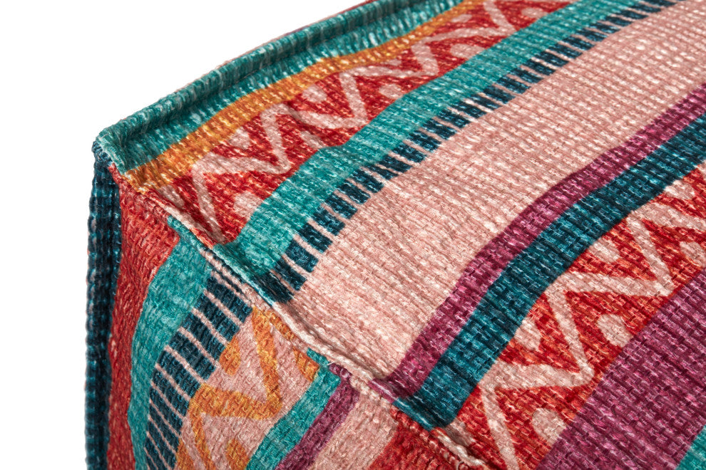 Loloi PF0011 Fiesta 24"W x 24"D x 13"H Pouf