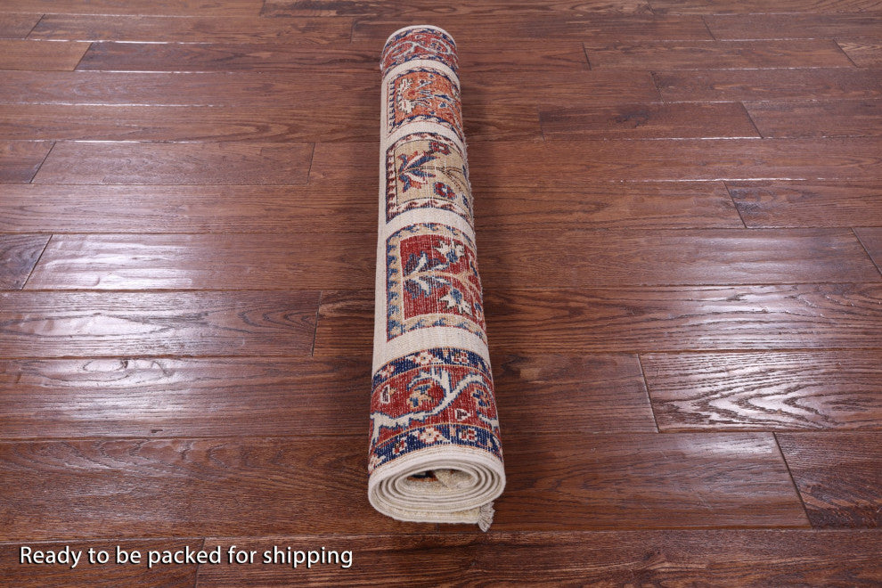 3' 2" X 5' 2" Persian Garden Design Hand Knotted Rug Q10670