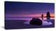 "Purple Haystack Rock" Seascape Art Canvas, 32"x16"