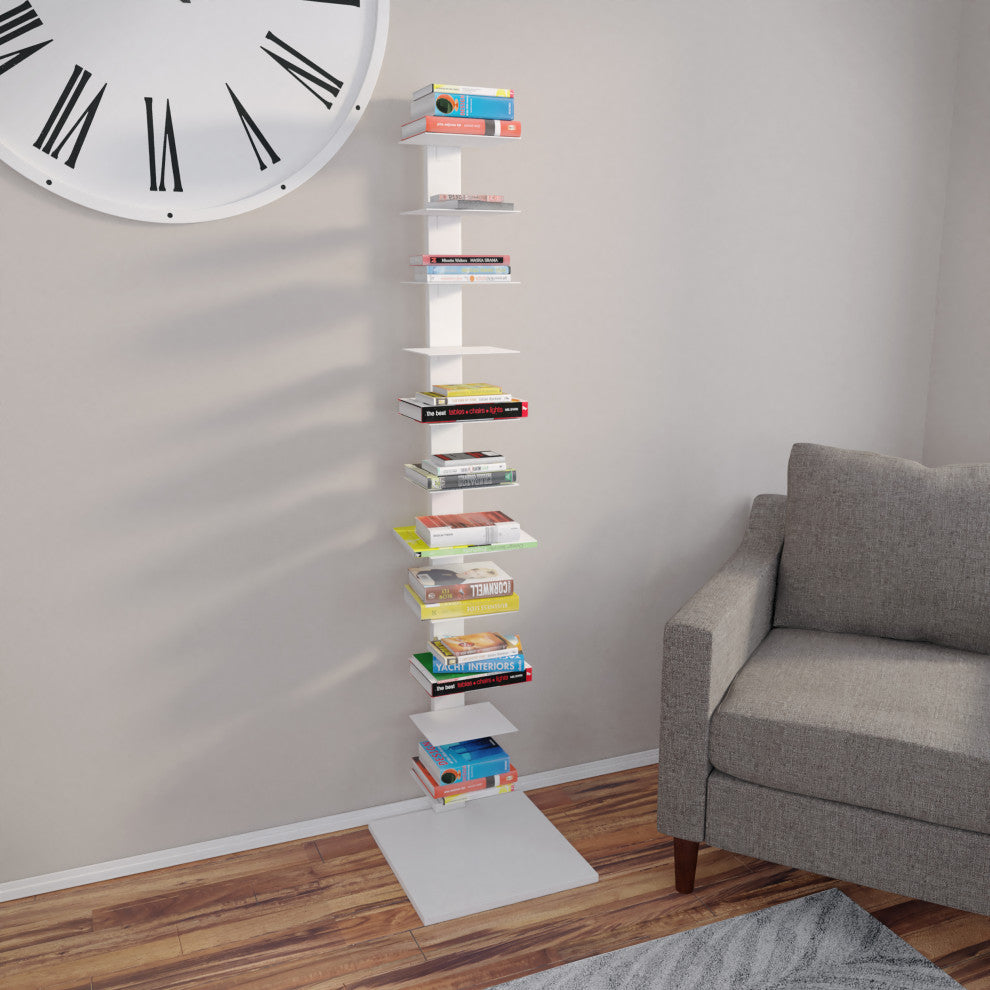 Acton Spine Tower Shelf, White