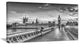 "Beautiful Black and White London View" Cityscape Wall Art, 60"x28", 1 Panel