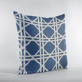DaVinci Blue and White Luxury Throw Pillow, 26"x26"