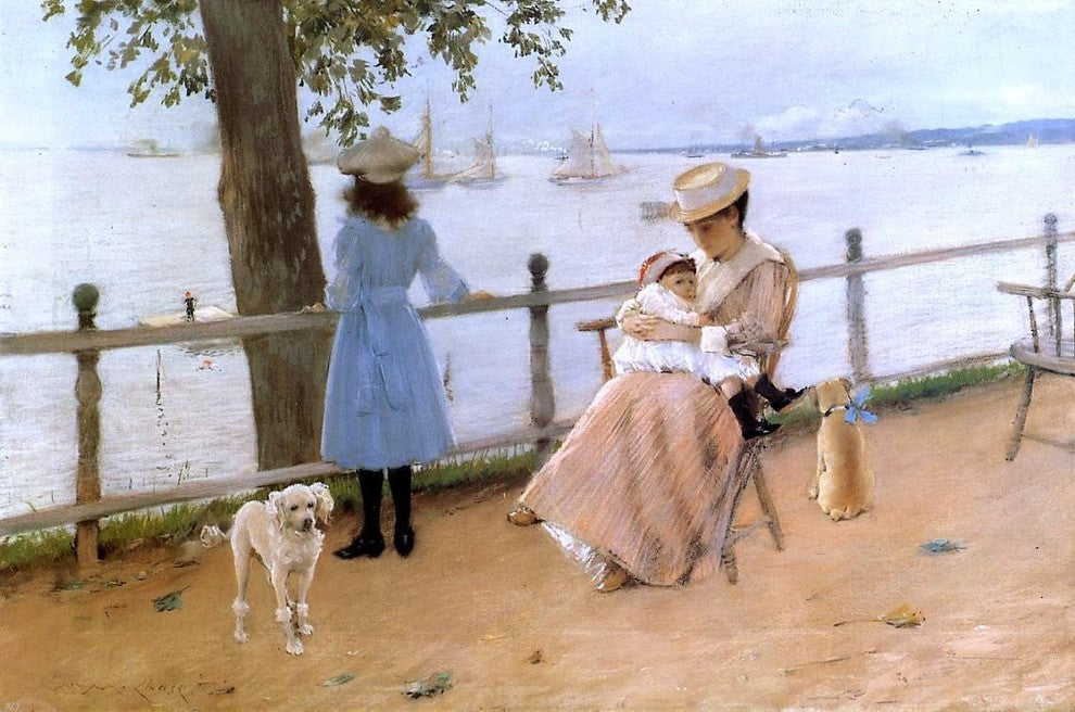 William Merritt Chase Afternoon by the Sea Wrapped Canvas