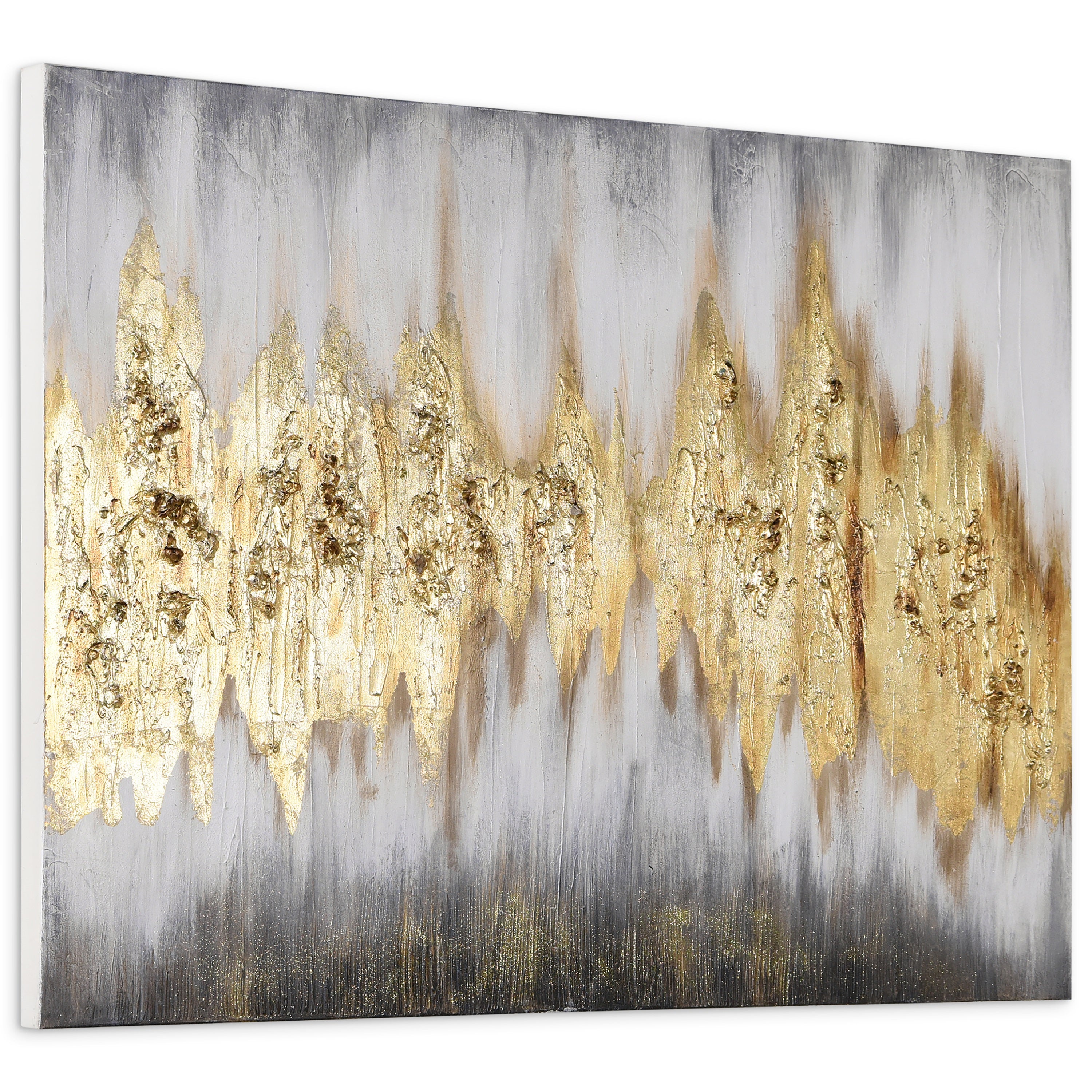 Gold Abstract Textured Metallic Hand Painted Wall Art by Martin Edwards