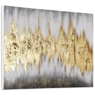 Gold Abstract Textured Metallic Hand Painted Wall Art by Martin Edwards