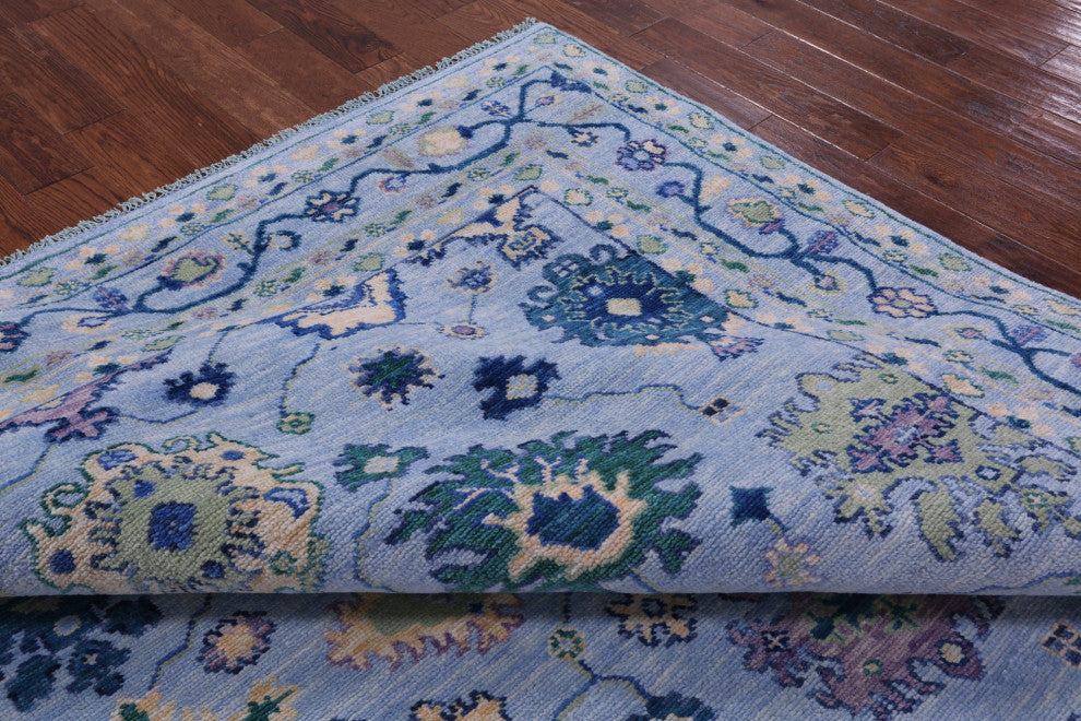 Turkish Oushak Handmade Wool Rug 8' 1" X 10' 2" - Q13628