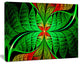 Fractal Green Leaf Design, Abstract Canvas Art Print, 40x30